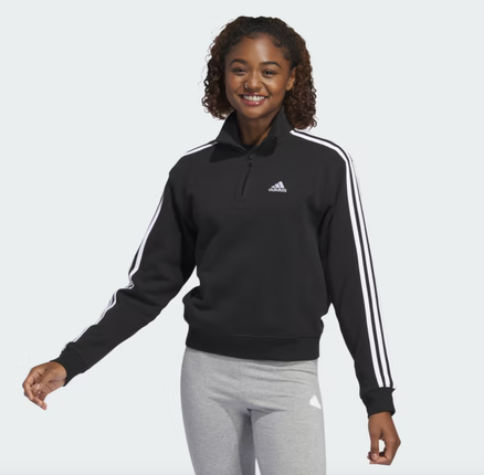 ESSENTIALS 3-STRIPES QUARTER-ZIP SWEATSHIRT. - IC8780
