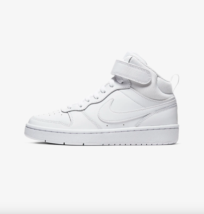 YOUTH - Nike Court Borough Mid 2 - WHITE - CD7782-100