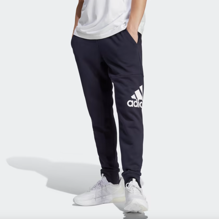 M ESSENTIALS FRENCH TERRY TAPERED CUFF LOGO JOGGERS NAVY - HA4344