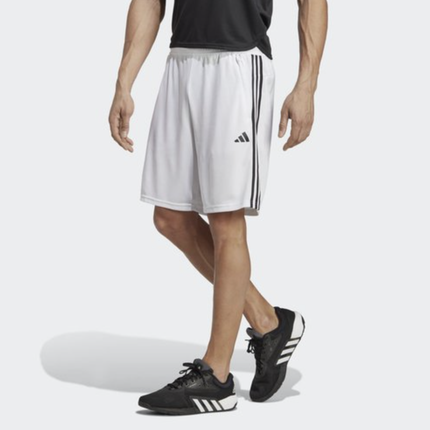TRAIN ESSENTIALS PIQUÉ 3-STRIPES TRAINING SHORTS WHITE  - IB8244