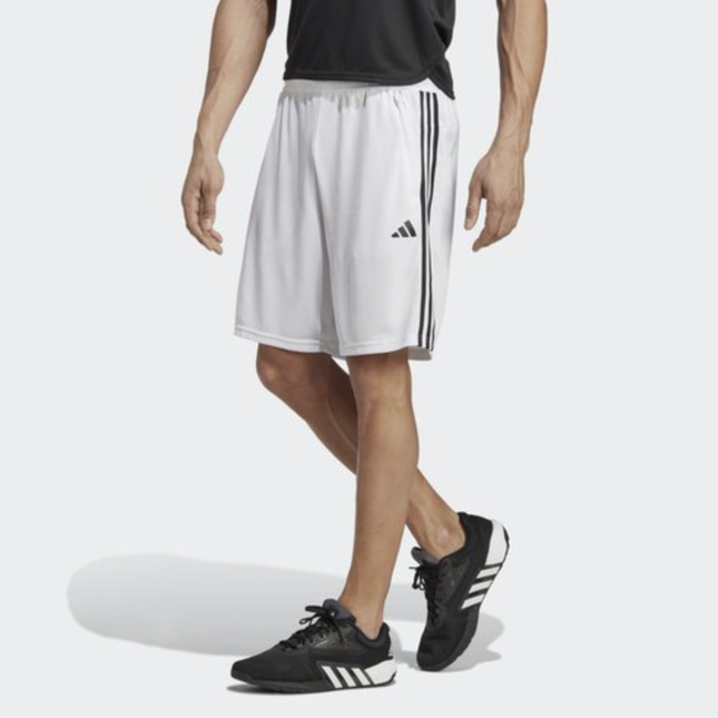 TRAIN ESSENTIALS PIQUÉ 3-STRIPES TRAINING SHORTS WHITE  - IB8244