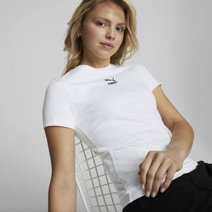 CLASSIC SLIM TEE W - WHITE - 535610 02