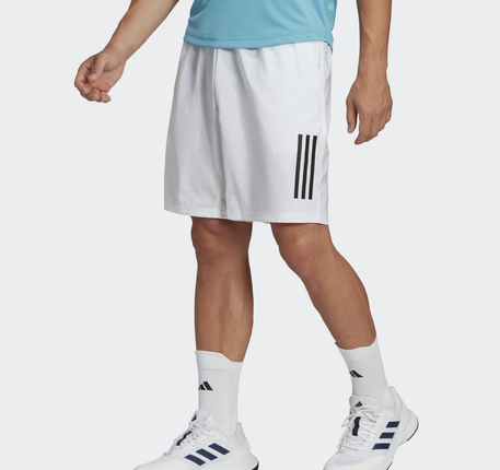 CLUB 3STR SHORT WHITE - HS3251